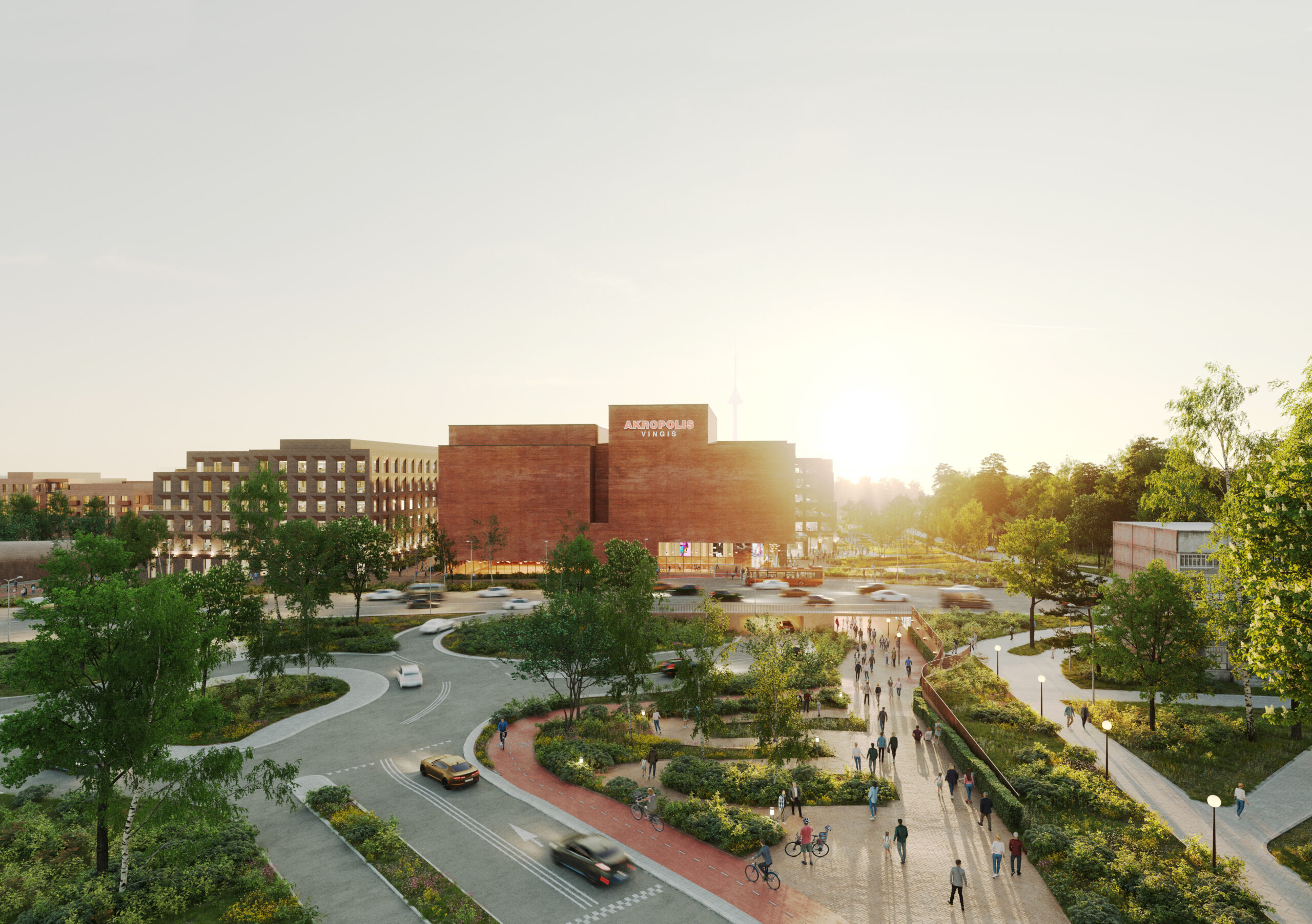„Akropolis Vingis“ (prekybos centras, administraciniai pastatai, viešbučiai, konferencijų centras, kino centras, daugiaaukštė automobilių stovėjimo aikštelė)